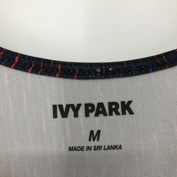 Ivy Park Laser Cut perforated blue red racerback tank top medium - Picture 5 of 13